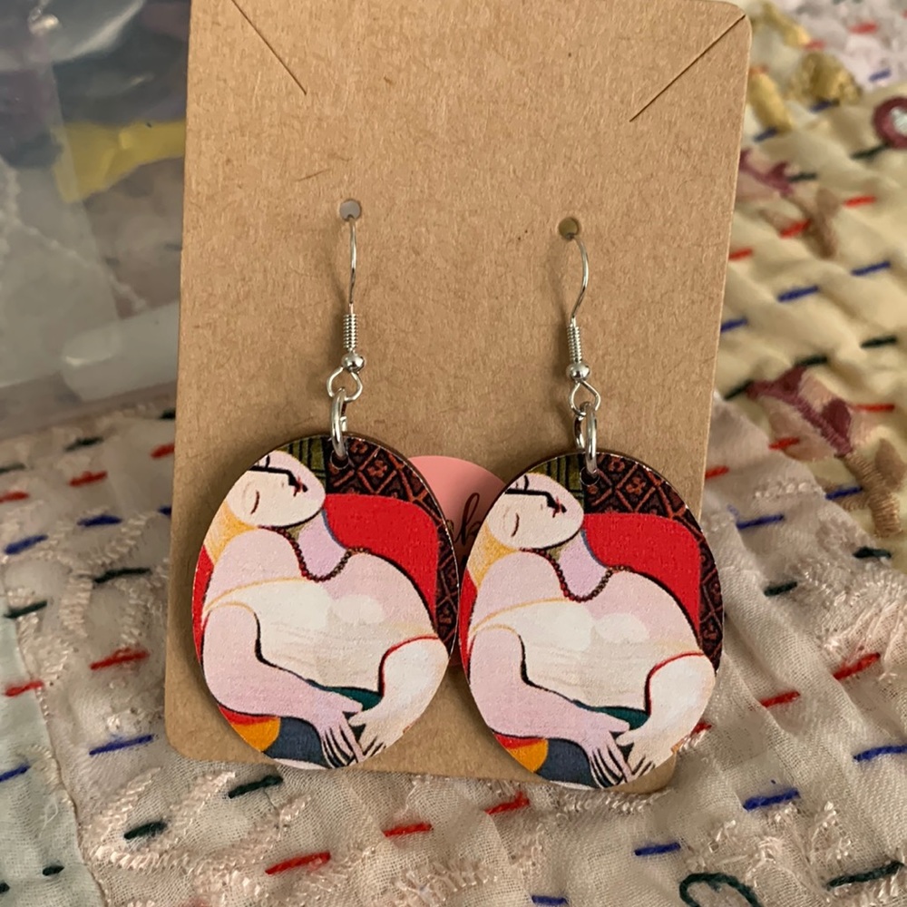 Picasso sleeping painting of lover Marie-Thérèse Walter Earrings